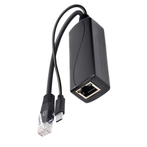 Fahoujs 15 4W Gigabit Poes Zum Typ C Ethernet Adapter 100Mbit / S RJ45 Für Internetverbindung von Fahoujs