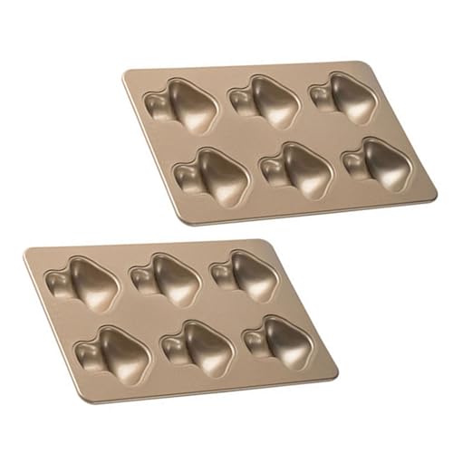 Fahoujs 2pcs Ofen Safe Muffins Backpfannen 6 Hohlräume Dessert Backformen Kohlenstoffstahl Kuchen Backauge Für Küchenkohlenstoffstahl Backaughares von Fahoujs