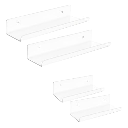 Fahoujs 4PCs Hanging Display Regale Für Bücher Und Aufzeichnungen Easy Installation Photo Presentation Rack Mehrzweck Schwimmendes von Fahoujs