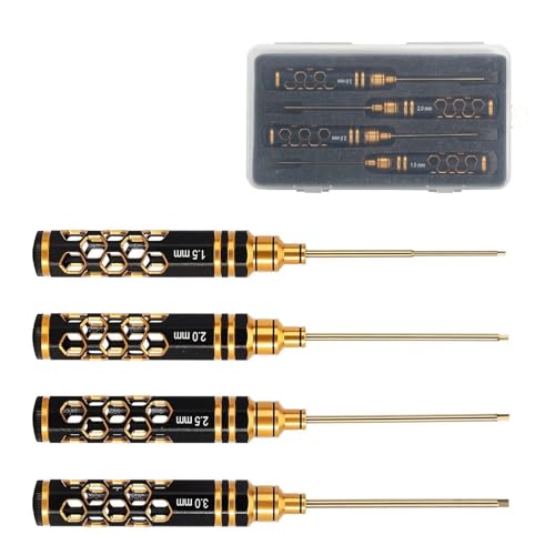Fahoujs 4pcs Hexagonaler Schraubendreher Beschichteter Spitze 1.5/2/2 5/3 0 Mm Sechskantschlüssel Allen Schraubenverschlüsse Verbessert Steuermodell Aufbauwerkzeug Taste Fahoujs 4pcs Hexagonaler Schraubendreher Beschichteter Spitze 1.5/2/2 5/3 0 Mm Sechskantschlüssel Allen Schraubenverschlüsse Verbessert Steuermodell Aufbauwerkzeug Taste von Fahoujs
