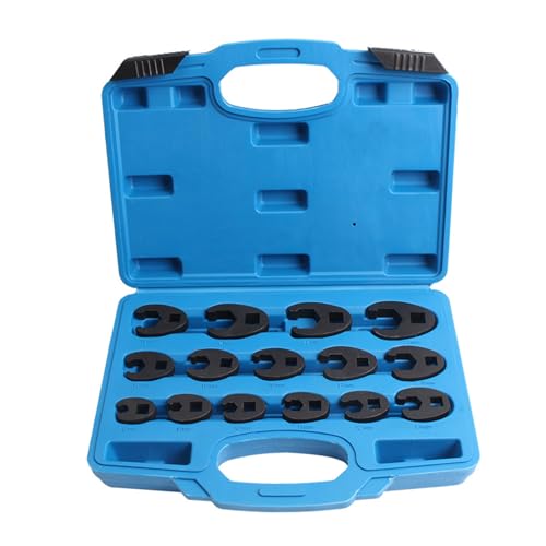 Fahoujs Automobil Und Sanitärmetrik Crowfoot Schraubenschlüssel Sammlung 15pcs 8-24 Mm Für Ratschen Und Erweiterungen Auto Reparatur Open End Wrüten von Fahoujs