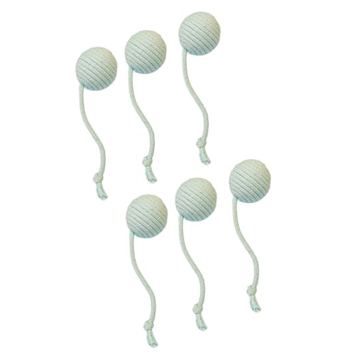 Fahoujs Baumwollseile Kugel Katzen Spielzeug Interaktion Teaser Selbst Necken Aktive Übungsaktivität Unterhaltung 6pcs Innen Freien Katzen Baumwollseile Spielzeug von Fahoujs