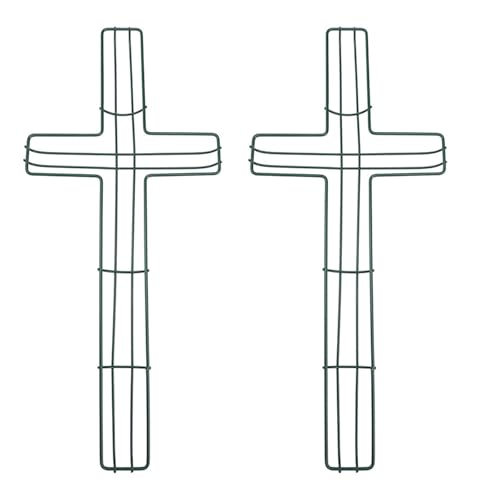 Fahoujs Drahtkranzformen Gekreuztem Formrahmen Für Blumenarrangement Urlaub Dekoration Weihnachtstür Handwerkskits 2X Gekreuzte Form Metallform von Fahoujs