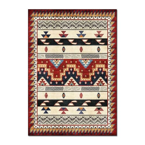 Fahoujs Ethnische Stile Fläche Teppich Weicher Nichtsprung Teppich Vordertürmatte Mit Marokkanern Design In Warmem Ton Für Heimkore Für Jeden Raum von Fahoujs