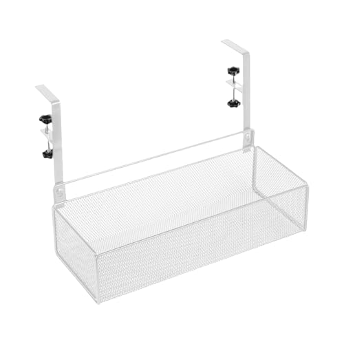 Fahoujs Große Kapazität Unter Dem Schreibtisch Lagerkorb Haus Und Büroschreibtisch Unter Korb Organisatoren Easy Entfernung Hanging Inhaber Rack von Fahoujs