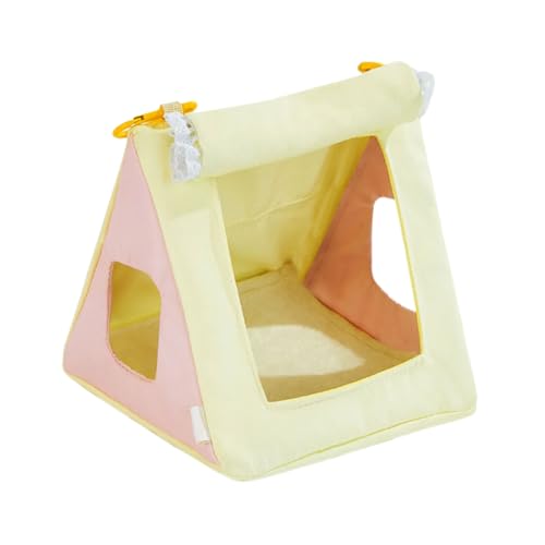 Fahoujs Hängende Papageinest Mit Doppelfenster Lüftungsvogelkäfig Für Cockatiels Und Lovebirds Shelter Stoff Vogel Nest von Fahoujs