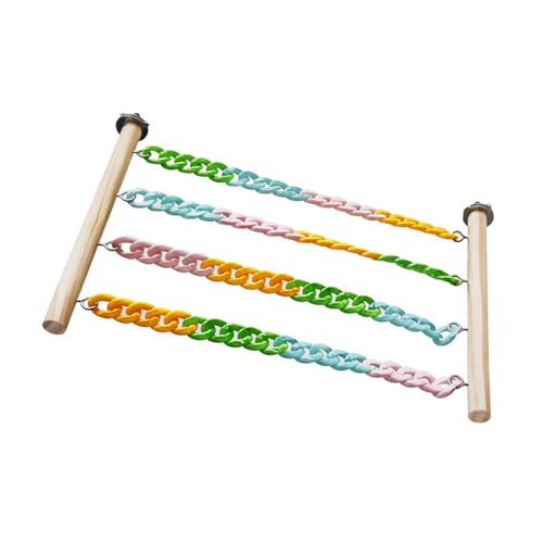 Fahoujs Interaktiver Zuckergläubnerübung Spielzeug Holzkletterrahmen Bunte Kettenschwung Hanging Rack Für Käfig Unterhaltung Haustier Swing Für Reptilien Und Vögel Fahoujs Interaktiver Zuckergläubnerübung Spielzeug Holzkletterrahmen Bunte Kettenschwung Hanging Rack Für Käfig Unterhaltung Haustier Swing Für Reptilien Und Vögel von Fahoujs