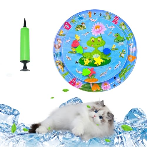 Fahoujs Katzen Kühlmatte Nickerchen Pad Hunde Kisten Bett Aufblasbares Bett Liege Ozean Thema Kreative Wassermatte Hund Wasser Bett Matte Spielzeug Spielzeug von Fahoujs