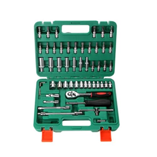 Fahoujs Professioneller Ratschenschlüssel Set 53PCS Tools Mit Bit Socket Verlängerungsstange Und Organisatoren Box Für Mechanik Arbeit Ratcheting Schraubenschlüsselsatz von Fahoujs