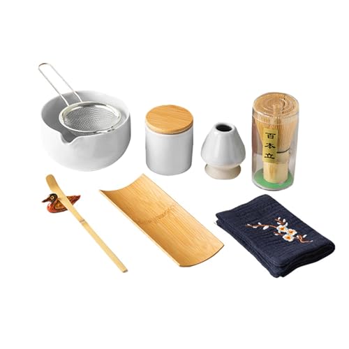 Set Von 9 Matcha Kitchenwares Matcha Zeremonie Matcha Party Supplies Matcha Cutlery Set Matcha Zubehör Keramik Textur von Fahoujs