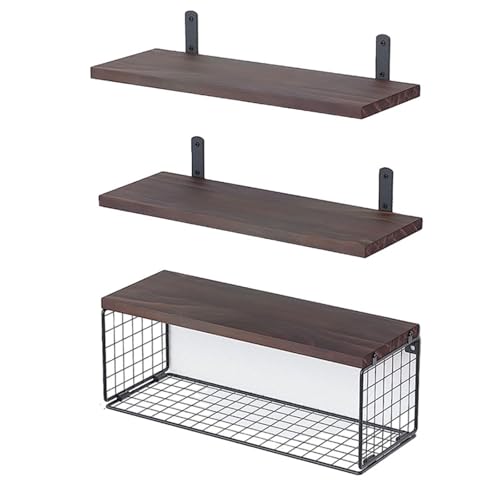 Fahoujs Vielseitige Badezimmer Wandmontierte Regale Set Aus 3 Robusten Holz Schwimmenden Regalen Zubehör Für Toilettenartikel Und Dekoration Fahoujs Vielseitige Badezimmer Wandmontierte Regale Set Aus 3 Robusten Holz Schwimmenden Regalen Zubehör Für Toilettenartikel Und Dekoration von Fahoujs