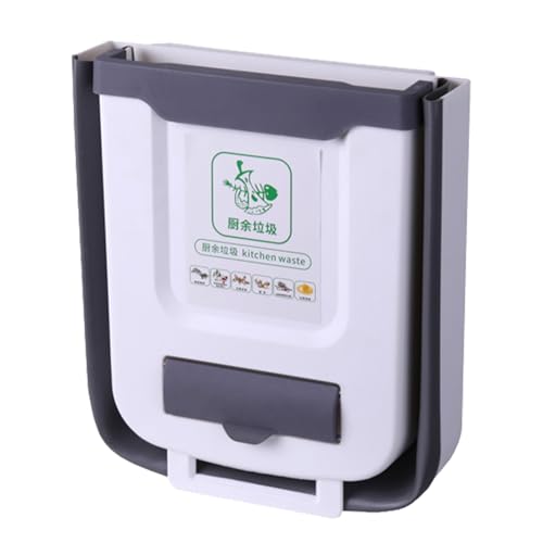 Fahoujs Wandmagnierte Mülleimer Dose Abfall Abfallbehälter 7l/10L Küche Hanging Müllbehälter Müll Recyceln Staubköpfe Mülleimer von Fahoujs