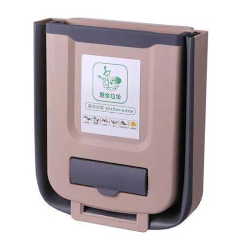 Fahoujs Wandmagnierte Mülleimer Dose Abfall Abfallbehälter 7l/10L Küche Hanging Müllbehälter Müll Recyceln Staubköpfe Mülleimer von Fahoujs