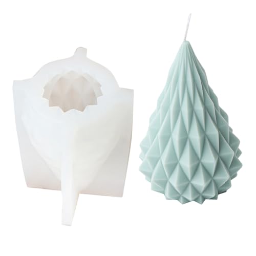 Flexible Kerzenform Sodass Schimmel Leicht Zu Demolden Silikonform Geometrische Weihnachtsbaumkerzenform Schmuck Schmuckzubehör von Fahoujs