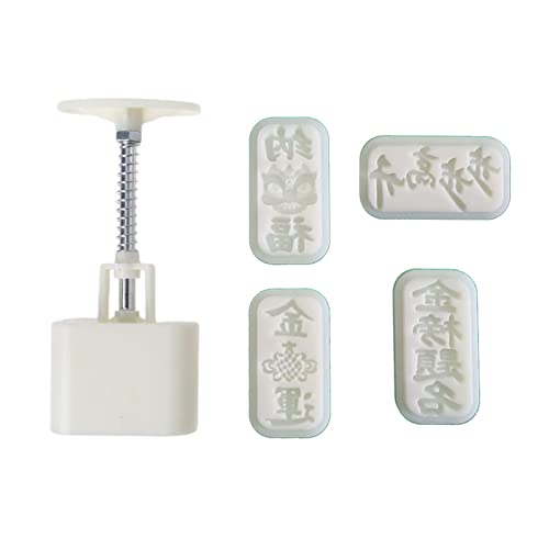 Formen Hand Presse Stempel Gebäck Gadget Plastikkuchenhersteller Mit 4 Rechteckmuster Stücke Backwarenwerkzeuge Formen Hand Presse Stempel Gebäck Gadget Plastikkuchenhersteller Mit 4 Rechteckmuster Stücke Backwarenwerkzeuge von Fahoujs