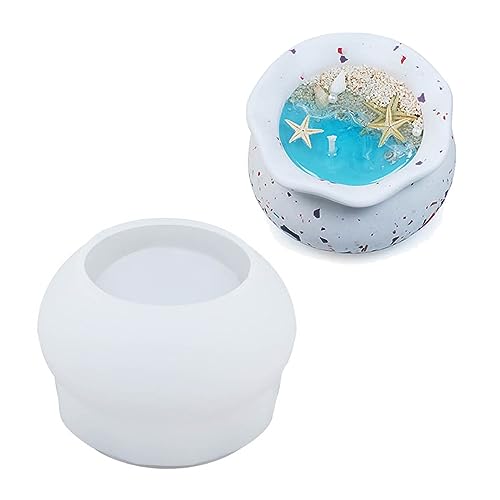 Kerzenglas Topf Silikonform Epoxidputzbeton Aufbewahrungsbox Harzform Blütenschrank Pflanzerform Home Dekoration Silikonform Für Kerzenherstellung von Fahoujs