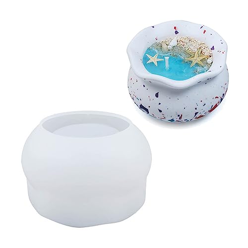 Kerzenglas Topf Silikonform Epoxidputzbeton Aufbewahrungsbox Harzform Blütenschrank Pflanzerform Home Dekoration Silikonform Für Kerzenherstellung von Fahoujs