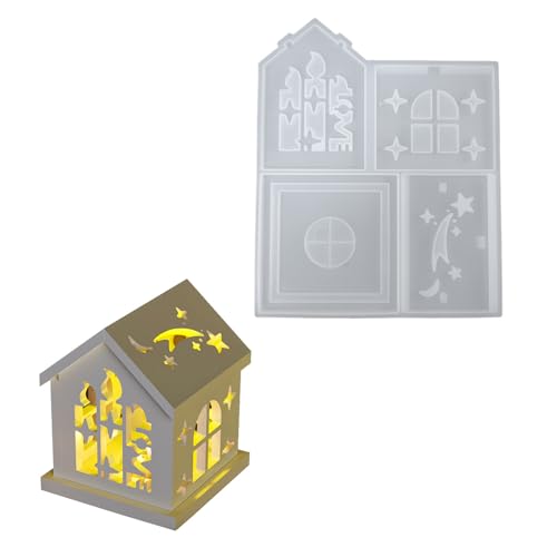 Künstlerische Silikonform Erstellen Hausform Kerzenhalter Dekorative Ornamente Formen Textur Home Decors von Fahoujs