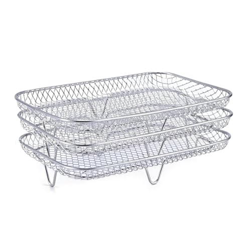 Mehrschichtiger Luft Frittierregal Dehydratorständer Aus Edelstahl Toasthalter Luft Frittierzubehör Für Luftfritteusen von Fahoujs