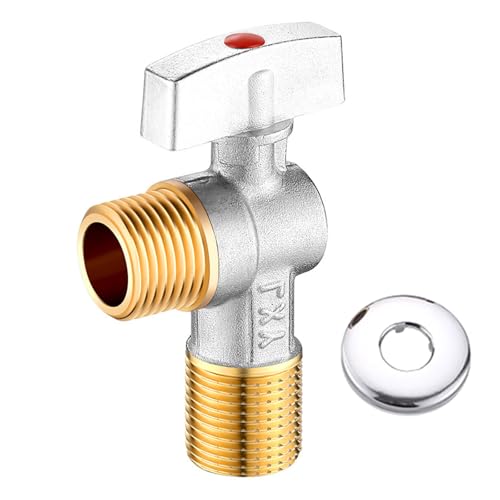 Messing Drehen Absperrventile 1/2 "Anschluss Schwerleistungswinkel Stoppen Die Ventile Die Schnell Repariert Werden Um Warmwasserbereiter Und Spüle Wasserhahn Messingwinkel Anzuhalten von Fahoujs
