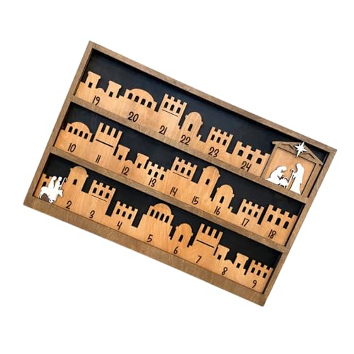 Mode Weihnachts Countdown Kalender Mit 3D Krippen Szene Desktop Dekoration Verfügt Über Holzbasis Partyzubehör. Mode Weihnachts Countdown Kalender Mit 3D Krippen Szene Desktop Dekoration Verfügt Über Holzbasis Partyzubehör. von Fahoujs