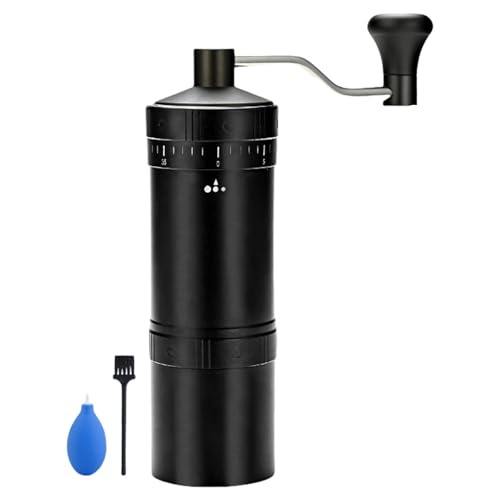 Multifirtional Handheld Kaffeemühle Hand Gekrümmte Bohnenmühle Kaffeemühle Handbuch Manuelle Mühle Edelstahl Textur von Fahoujs