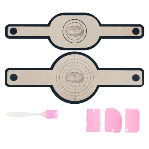 Packung Mit 2 Ofen Sicheren Silikon Backmatten Mit Doppelgriff 3 Mehrzweck Scrapers Und Gewürze von Fahoujs