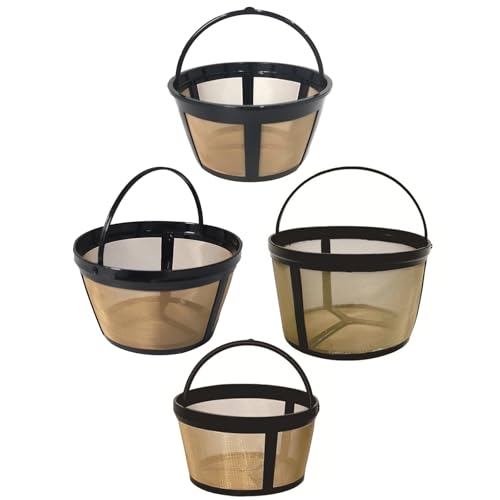 Packung Mit 4 Wiederverwendbaren Kaffeefiltern Mit Feiner 100 Meshes Kaffeefilter Für 4 6 8 12 Tasse Kaffeemaschine von Fahoujs