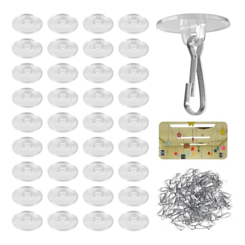 Packung Von 50 Praktischen Klaren Kleber Deckenhaken Schaden Freisetzende Abnehmbare Wandbügel Für Urlaub Dekorationen Einfach Installieren Sie Kleber Wandbügel Packung Von 50 Praktischen Klaren Kleber Deckenhaken Schaden Freisetzende Abnehmbare Wandbügel Für Urlaub Dekorationen Einfach Installieren Sie Kleber Wandbügel von Fahoujs