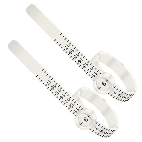 Ringe Sizer Messwerkzeug Ringe Messer Wiederverwendbares Fingergrößenmessgerät Mit Lupenglas 1-17 Messwerkzeug von Fahoujs
