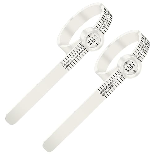 Ringe Sizer Messwerkzeug Ringe Messer Wiederverwendbares Fingergrößenmessgerät Mit Lupenglas 1-17 Messwerkzeug von Fahoujs