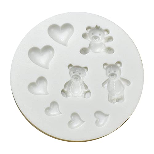 Silikonform Schokoladenform Fondant Kuchenformen Bär Und Kleine Herzförmige Silikonform Küche Backutensilien Silikon Süßigkeiten Schimmelpilze Bissgröße Silikonform Schokoladenform Fondant Kuchenformen Bär Und Kleine Herzförmige Silikonform Küche Backutensilien Silikon Süßigkeiten Schimmelpilze Bissgröße von Fahoujs