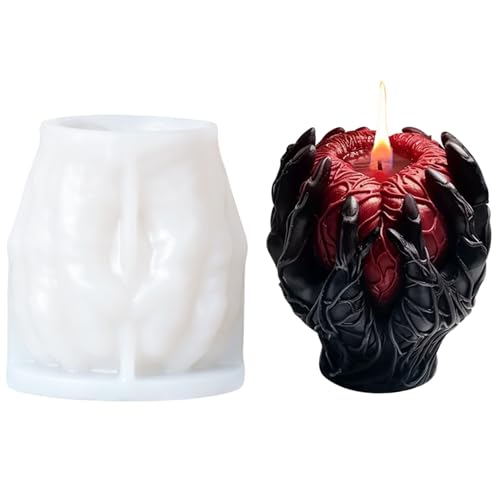 Silikonformen Halloween Halten Herz Kerzenformen Gussform Formen Handgefertigte Gipsformen Handwerksangebot Für Kerzenherstellung Silikonform Halloween Halten Herz Duftende Kerzenformen von Fahoujs