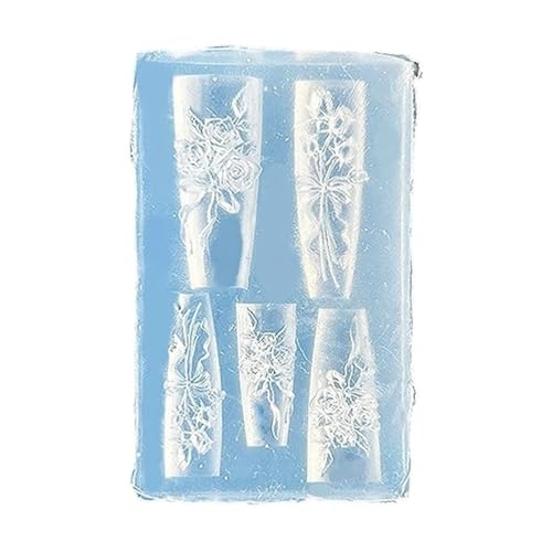 Silikonnägel Briefmarkenform Kristall Epoxidschnitzer Eleganter Nägel Verzierungen Formen Schmuck Herstellung Werkzeuge Dekorative Nagel Charme von Fahoujs