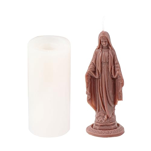 Stehende Jungfrau Maria Statue Kerze Silikonform Für Handgefertigte Schokoladendekorationen Aromatherapie Gips Seifenform Silikonkerkerform von Fahoujs