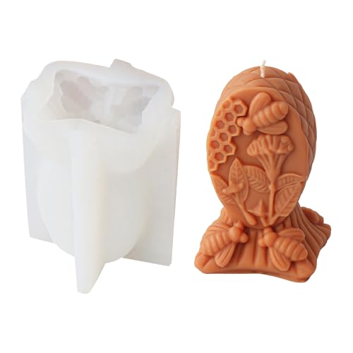 Stilvolle Kerzenhandwerksform Flexible Silikonbienen Geprägte Kerzenform Handgefertigte Kerze Und Seife Crafting Formen Stilvolle Kerzenhandwerksform Flexible Silikonbienen Geprägte Kerzenform Handgefertigte Kerze Und Seife Crafting Formen von Fahoujs