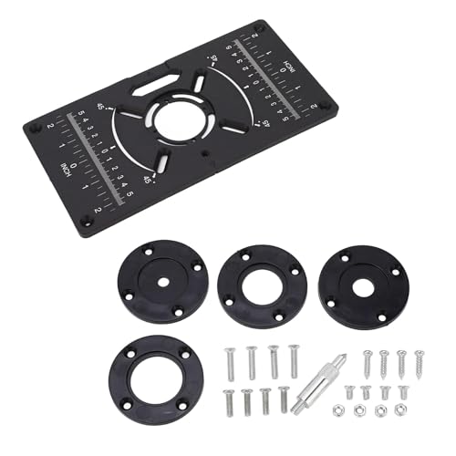 Tragbare Aluminium Router Tischeinsatzplatte Mit Schrauben Für Trimmmaschinen Die Für Verschiedene Workbench Oberflächen Geeignet Sind von Fahoujs