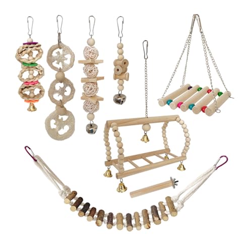 Vogel Schleif Schwung Spielzeug Birdcage Kaut Klettern Kakatiele Reißen Natürliches Holz Engagement 8pcs Hängende Sitticheschwingung Vogel Schleif Schwung Spielzeug Birdcage Kaut Klettern Kakatiele Reißen Natürliches Holz Engagement 8pcs Hängende Sitticheschwingung von Fahoujs