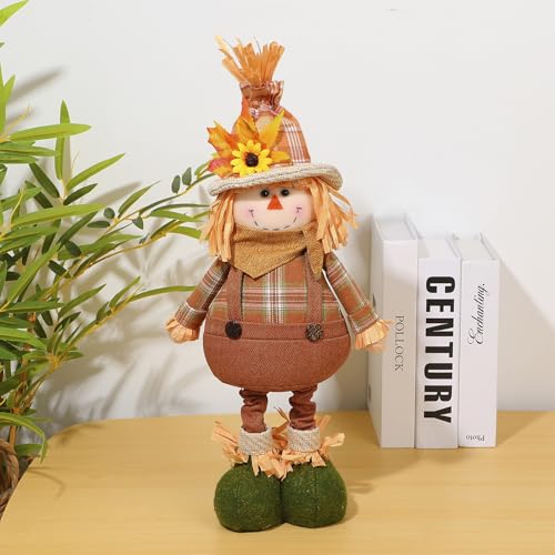 Herbstdeko Wichtel Figuren, Herbst Dekoration Puppe Große Vogelscheuche Deko für Herbstdeko Innen Tisch, Geschenk Erntedank Thanksgiving (C – Verstellbar (Herren)) von FahrtSeek