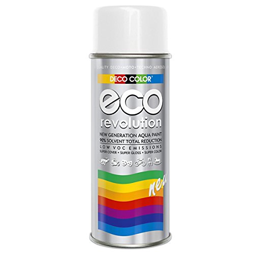Fahrzeugteile Hoffmann Deco Color ECO Lackspray glänzend oder matt 400ml nach RAL freie Farbauswahl (1 Dose ECO RAL 9010 Weiss Glanz) von Deco Color