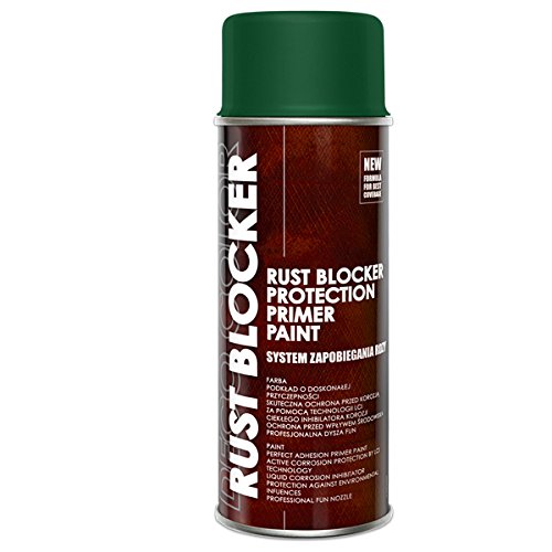 Fahrzeugteile Hoffmann 12 Stück 400 ml Rust Blocker 4in1 Metallschutzlack Rost Stop Lack grün matt RAL 6005 18400 von Fahrzeugteile Hoffmann