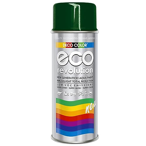 Fahrzeugteile Hoffmann Deco Color ECO Lackspray glänzend oder matt 400ml nach RAL freie Farbauswahl (1 Dose ECO RAL 6005 Moosgrün Glanz) von Fahrzeugteile Hoffmann