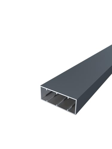 FaiX3.it - Rechteckrohr aus Aluminium 50x20x1 mm (lackiert RAL 7016 "Anthrazitgrau" matt, Länge 2500 mm) von FaiX3.it