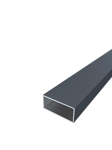 FaiX3.it - Rechteckrohrprofil aus Aluminium 45x20x1,2 mm (lackiert RAL 7016 "Anthrazitgrau" matt, Länge 2500 mm) von FaiX3.it
