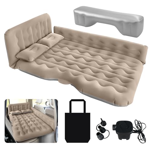 Failenfeivp Auto Luftmatratze Rücksitz Aufblasbares Bett - Aufblasbare Verdickte und Doppel SUV Matratze mit Luftpumpe Tragbares Faltbares Auto Luftbett für Zuhause Auto Reisen Camping von Failenfeivp