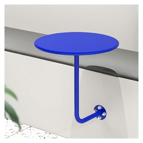 An der Wand montierter Stehtisch mit L-förmiger Halterung – runder Kaffee- und Cocktailtisch aus Metall for kleine Räume, vielseitig einsetzbar als Bistro-Kneipentisch for Wohnzimmer, Couch, Terrasse von Failjierue