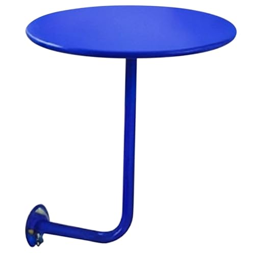 Blauer, wandmontierter Cocktailtisch in L-Form – Runde, platzsparende Frühstücksbar mit multifunktionaler Oberfläche for Essen, for Kaffeetreffen oder als Akzent auf dem Sofa von Failjierue