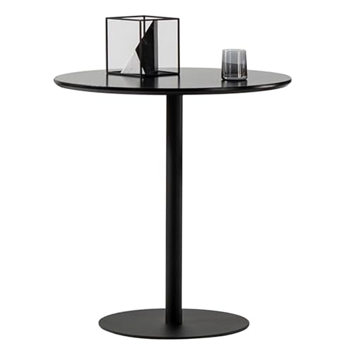 Failjierue Bistro-Kneipentisch, runder Beistelltisch mit schwarzem Sockel und Metalltheke in Barhöhe for Küche, Esszimmer, Bistro, Cocktail, Büro(48x72cm) von Failjierue