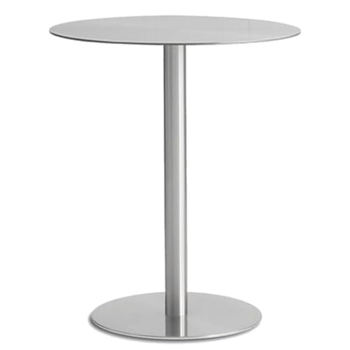 Failjierue Hoher Kneipentisch – runder Bar- und Couchtisch – platzsparende Cocktail-Oberfläche for Wohnzimmer oder als Sofa-Ende, Edelstahl(40x74cm) von Failjierue