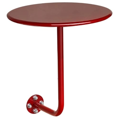 Failjierue Roter, runder Cocktailbar-Wandtisch mit L-förmigem Metallbein for Frühstücksecken und Unterhaltung – Multifunktions-Kaffee-, Sofa- und Essfläche, 40 × 47 cm Failjierue Roter, runder Cocktailbar-Wandtisch mit L-förmigem Metallbein for Frühstücksecken und Unterhaltung – Multifunktions-Kaffee-, Sofa- und Essfläche, 40 × 47 cm von Failjierue